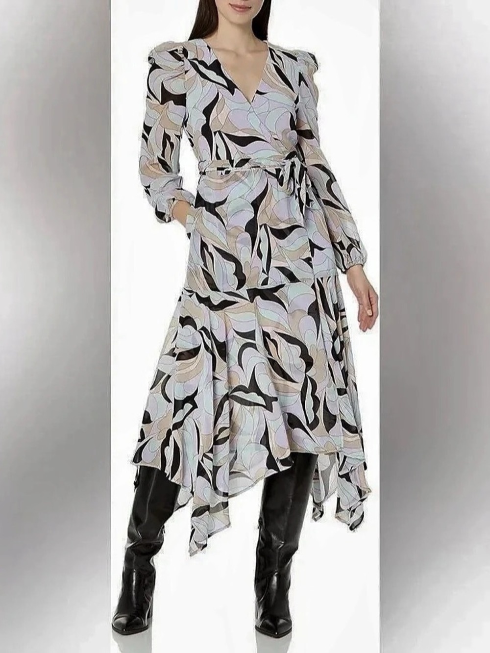 Calvin Klein Abstract Midi Dress Size Medium